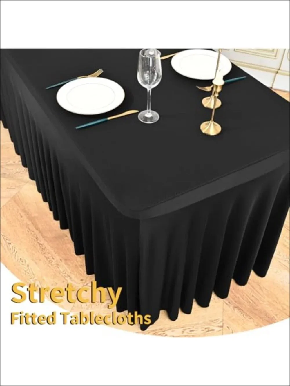Spandex Fitted Tablecloth & Skirt Set for 8 Ft Tables